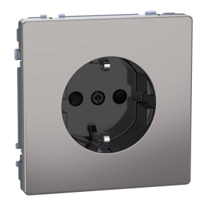 Schneider Electric Merten System Design - MEG2300-6050 - 2P+F csatlakozóaljzat biztonsági zsaluval, rugós, 16A, nikkel