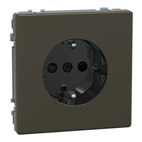   Schneider Electric Merten System Design - MEG2300-6052 - 2P+F csatlakozóaljzat biztonsági zsaluval, rugós, 16A, mokka
