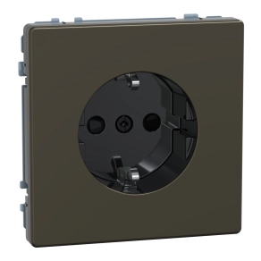 Schneider Electric Merten System Design - MEG2300-6052 - 2P+F csatlakozóaljzat biztonsági zsaluval, rugós, 16A, mokka
