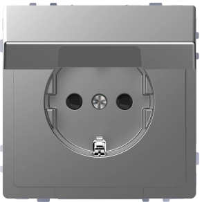   Schneider Electric Merten System Design - MEG2310-6036 - 2P+F csatlakozóaljzat biztonsági zsaluval, csapófedéllel, rugós, 16A, acél