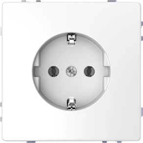 Schneider Electric Merten System Design - MEG2400-6035 - 2P+F csatlakozóaljzat biztonsági zsaluval, csavaros, 16A, lótuszfehér
