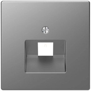   Schneider Electric Merten System Design - MEG4521-6036 - Fedlap 1xRJ45 aljzathoz, döntött, acél