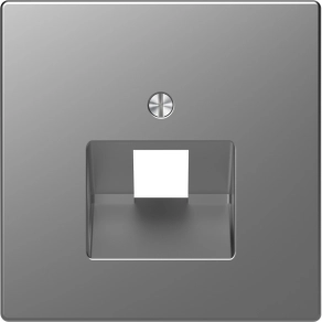 Schneider Electric Merten System Design - MEG4521-6036 - Fedlap 1xRJ45 aljzathoz, döntött, acél
