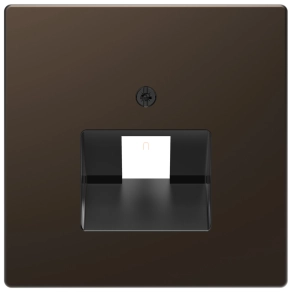   Schneider Electric Merten System Design - MEG4521-6052 - Fedlap 1xRJ45 aljzathoz, döntött, mokka