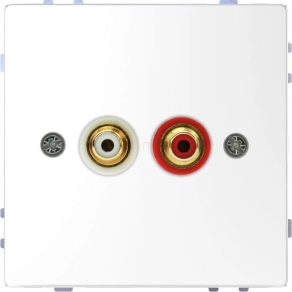   Schneider Electric Merten System Design - MEG4350-6035 - Audio csatlakozóaljzat (RCA), lótuszfehér