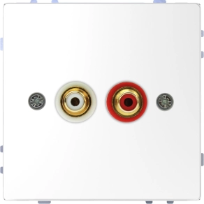 Schneider Electric Merten System Design - MEG4350-6035 - Audio csatlakozóaljzat (RCA), lótuszfehér