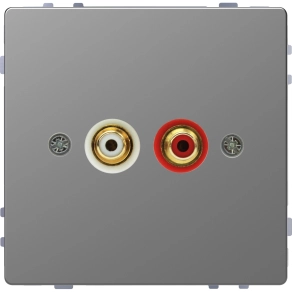 Schneider Electric Merten System Design - MEG4350-6036 - Audio csatlakozóaljzat (RCA), acél