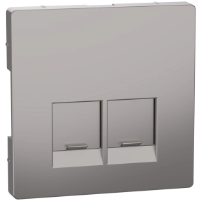   Schneider Electric Merten System Design - MEG4572-6050 - Fedlap 2xRJ45 aljzathoz, nikkel