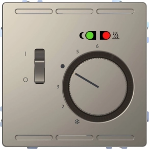  Schneider Electric Merten System Design - MEG5764-6050 - Padlótermosztát kapcsolóval, 250 V, 10A, nikkel