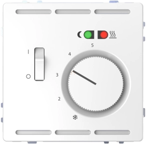   Schneider Electric Merten System Design - MEG5764-6035 - Padlótermosztát kapcsolóval, 250 V, 10A, lótuszfehér