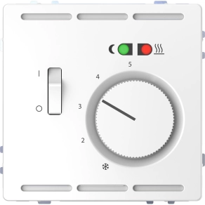 Schneider Electric Merten System Design - MEG5764-6035 - Padlótermosztát kapcsolóval, 250 V, 10A, lótuszfehér