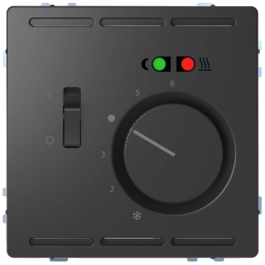   Schneider Electric Merten System Design - MEG5764-6034 - Padlótermosztát kapcsolóval, 250 V, 10A, antracit