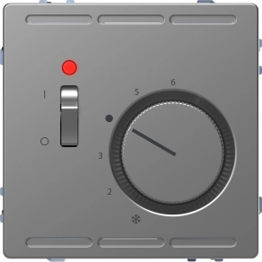 Schneider Electric Merten System Design - MEG5761-6036 - Szobatermosztát kapcsolóval, 24 V, acél