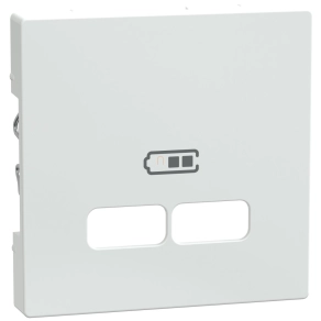   Schneider Merten Fedlap, USB töltőkhöz, System-M, aktívfehér MEG4367-0325