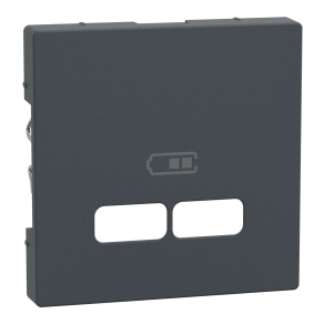 Schneider Merten Fedlap, USB töltőkhöz, System-M, antracit MEG4367-0414