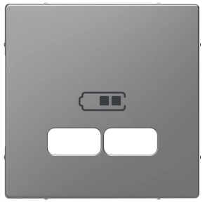 Schneider Electric Merten System Design - MEG4367-6036 - Fedlap USB töltőkhöz, acél