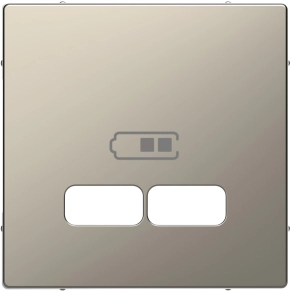   Schneider Electric Merten System Design - MEG4367-6050 - Fedlap USB töltőkhöz, nikkel