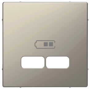 Schneider Electric Merten System Design - MEG4367-6050 - Fedlap USB töltőkhöz, nikkel
