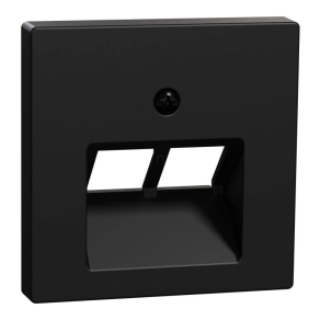   Schneider Merten Fedlap, 2xRJ45 moduláris betétekhez, System-M, fekete MEG4522-0403