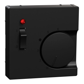 Schneider Electric Merten System-M - MEG5760-0403 - Fedlap, kapcsolós termosztátokhoz, fekete