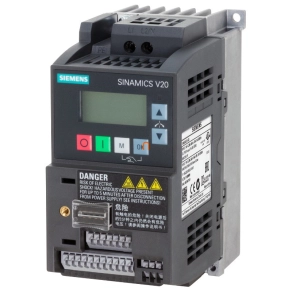   Siemens frekvenciaváltó 1F, 200-240V, 0,55kW, 3,2A, beépített C1 szűrővel, BOP panellel, - Sinamics V20 6SL3210-5BB15-5BV1