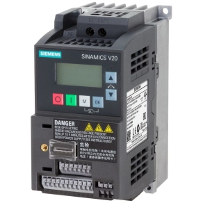   Siemens 6SL3210-5BB17-5UV1 frekvenciaváltó, 1x200-240VAC 0,75kW/4,2A, szűrő nélkül, BOP panellel, Siemens V20 Sinamics