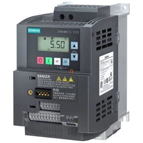   Siemens frekvenciaváltó 1F, 200-240V, 1,5kW, 7,8A, beépített C1 szűrővel, BOP panellel, - Sinamics V20 6SL3210-5BB21-5BV1