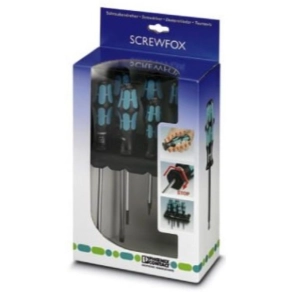   Csavarhúzó készlet kereszthornyos 6 részes, rack-ke, Phoenix Contact,  1212541