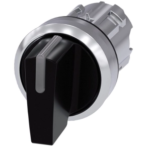   Siemens 3SU1052-2BL10-0AA0 kapcsoló fej, 3 állású, fekete, fém Sirius