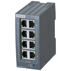   Siemens 6GK5008-0BA10-1AB2 SCALANCE XB008 ipari ethernet switch, 8x10/100 Mbit/s-os csavart érpár portokkal, RJ45 aljzatokkal