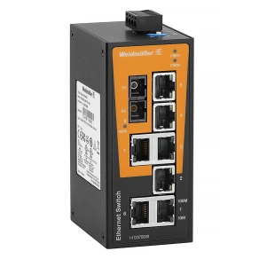   Ipari hálózati switch, nem konfigurálható, Portok száma:  7x 10/100Mbit/s RJ45+ 1x 100Mbit/s száloptikás SC