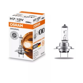   Osram Original Line 12V H7 halogén fényszóró izzó, 12 V, 55 W, OEM minőség, megbízható teljesítmény mindennapi használatra, 64210, 1 db/doboz