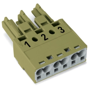   Wago Aljzat 3 pólusú Kod. B 4,00 mm² világoszöld (770-263)