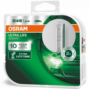   Osram Xenarc Ultra Life D4S xenon fényszórólámpa, 42V, 35W teljesítmény, 3200 lumen fényáram, hosszú élettartam, P32d-5 foglalat, 66440ULT-HCB, 2db/doboz