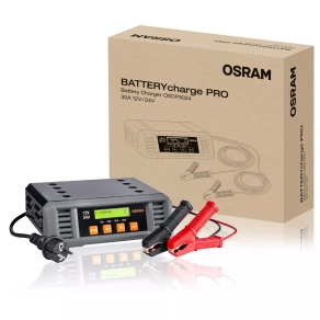   Osram Batterycharge Pro 30A, professzionális intelligens akkumulátortöltő 12 V/24 V ólom-sav és lítium akkumulátorokhoz, LCD kijelzővel, több fokozatú töltéssel, OSCP3024
