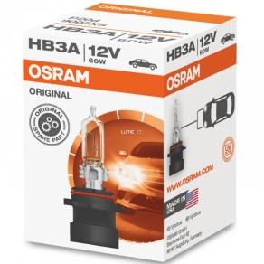  Osram Original Line 12V HB3A halogén fényszóró izzó, 12 V, 60 W, 1860 lm fényerő, P20d foglalattal, OEM minőség, hosszú élettartam, 9005XS, 1db/doboz
