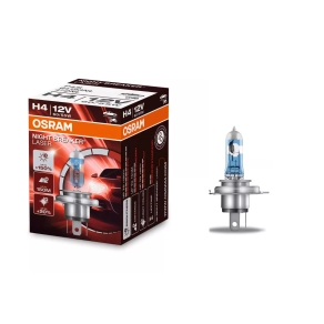   Osram Night Breaker Laser H4 halogén fényszórólámpa, akár +150% fényerő, 12 V, 60/55 W, 3900 K, P43t foglalat, extrém fényteljesítmény, 64193NL, 1 darab/doboz