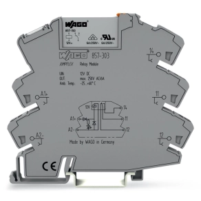 Wago rel 12 VDC, szürke (857-303)