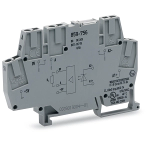   Wago optocsatoló modul 24VDC/4-6VDC, 0,5A, szürke (859-756)