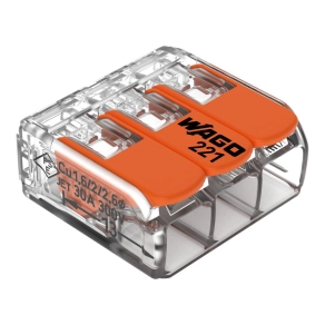 Wago hármas sodrott vezeték összekötő 6 mm² (221-613)