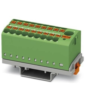   Elosztóblokk PTFIX  6/18X2,5-NS35 GN, 0,5-10mm2, 41/24 A 690 V NS 35/7,5, NS 35/15, rugós csatlakozás, 3273118