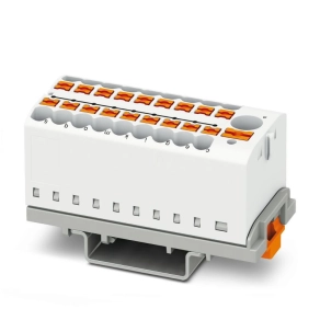   Elosztóblokk PTFIX  6/18X2,5-NS35 WH, 0,5-10mm2, 41/24 A 690 V NS 35/7,5, NS 35/15, rugós csatlakozás, 3273122