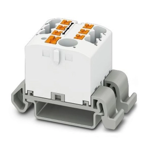   Elosztóblokk PTFIX  6/6X2,5 WH, 0,14-4mm2, fehér, 24 A, 690V, NS 15, pattintható, 3273210