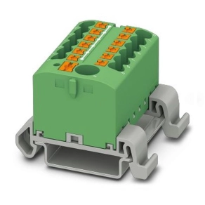   Elosztóblokk PTFIX  6/12X2,5-NS35A GN,  0,5-10mm2, zöld, 24 A, 690V, NS 35, rugós, 3273228