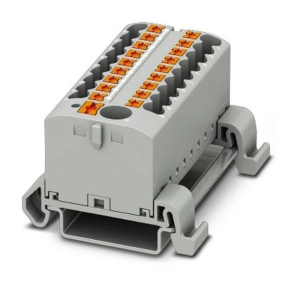   Elosztóblokk PTFIX  6/18X2,5--NS35A GY,  0,5-10mm2, szürkr, 24 A, 690V, NS 35, rugós, 3273242