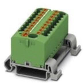   Elosztóblokk PTFIX  6/18X2,5-NS35A GN, 0,5-10mm2, 41/24 A 690 V NS 35/7,5, NS 35/15, rugós csatlakozás, 3273250