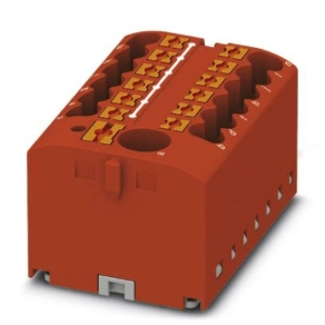   Elosztóblokk PTFIX  6/12X2,5 RD, 0,5-10mm2, 41/24 A 690 V sínre szerelhető, rugós csatlakozás, 3273356