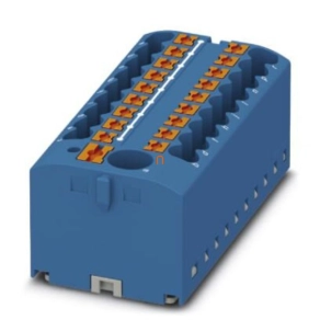   Elosztóblokk PTFIX 6/18X2,5 BU, 0,5-10mm2, 41/24 A 690 V sínre szerelhető, rugós csatlakozás, 3273376