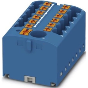   Elosztóblokk PTFIX  6/12X2,5-G BU, 0,5-10mm2, 41/24 A 690 V ragasztható,  rugós csatlakozás, 3273484