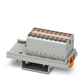   Elosztóblokk PTFIX  18X1,5-NS35 GY, 0,14-2,5mm2, 17,5 A 500 V  NS 35/15, NS 35/7,5, rugós csatlakozás, 1046949